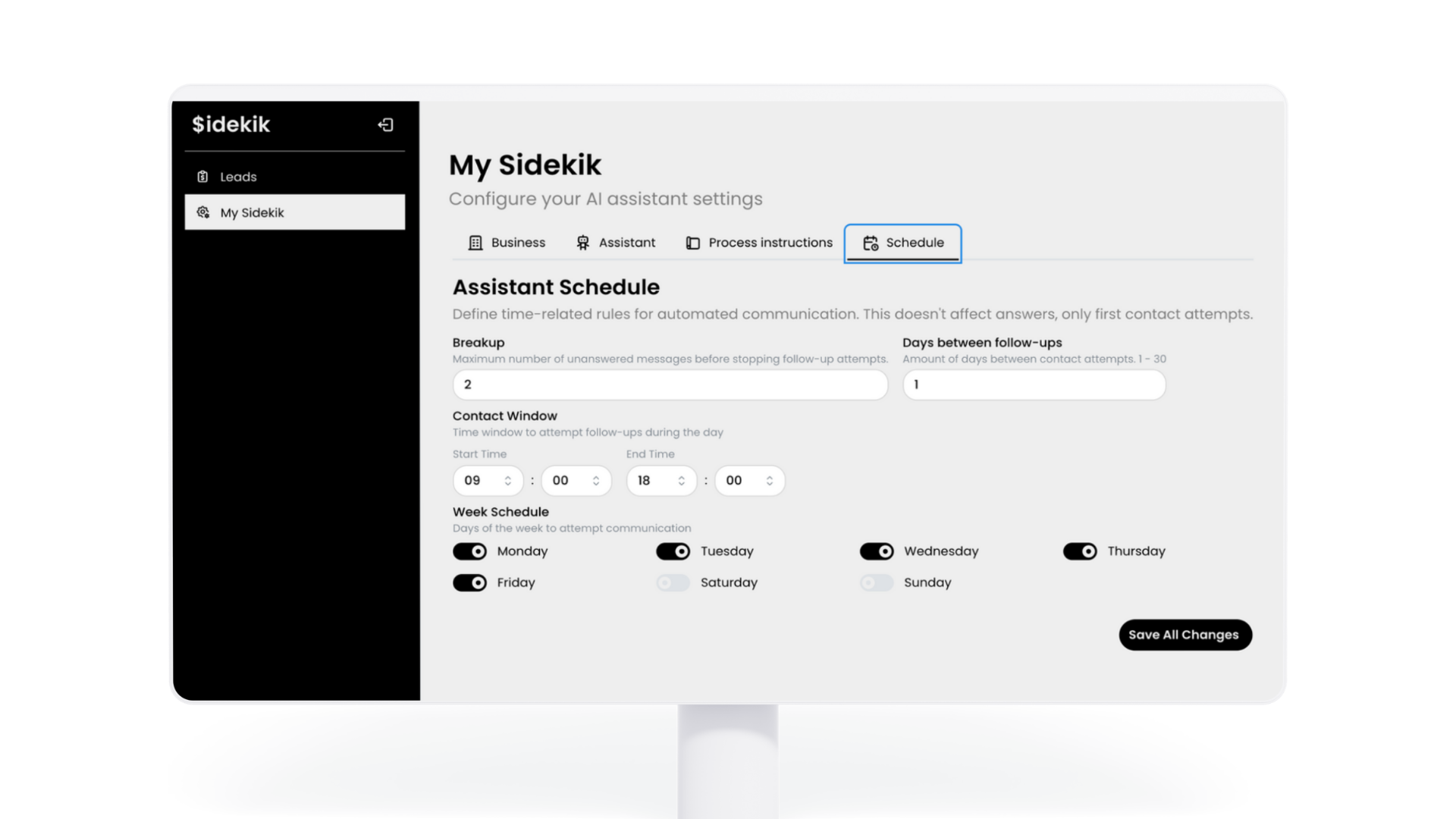 AI-Powered Follow-Up Automation showing conversation flow configuration